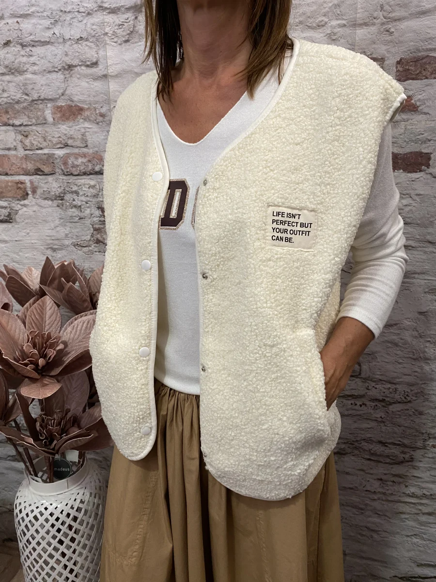 Gilet bouclette sans manche | Jus de coco 