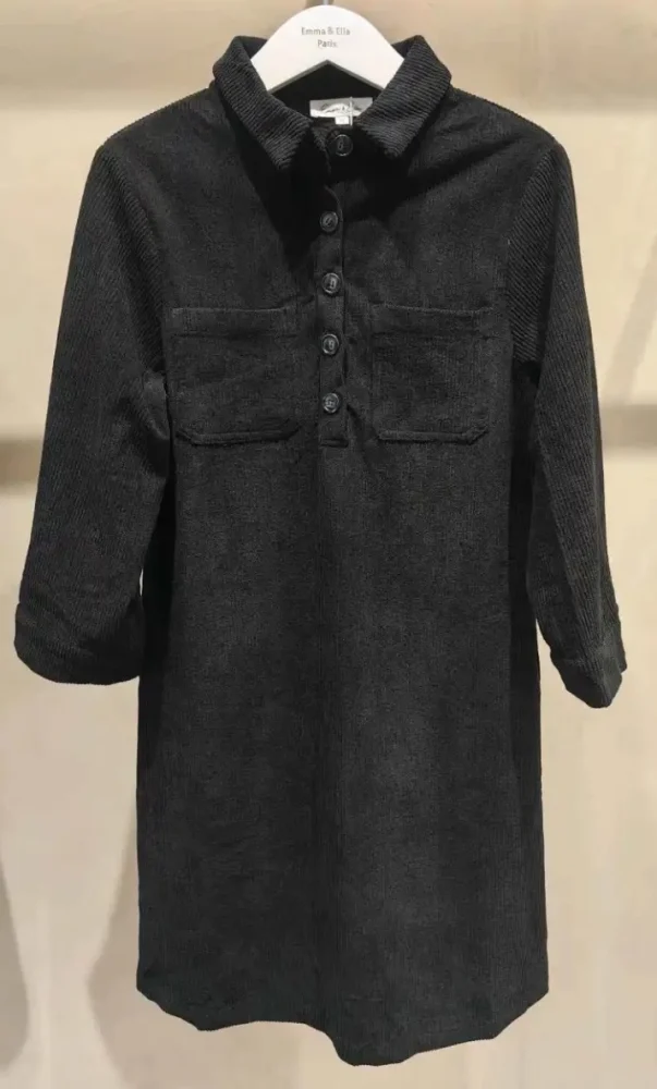Robe chemise velours côtelé | Jus de coco