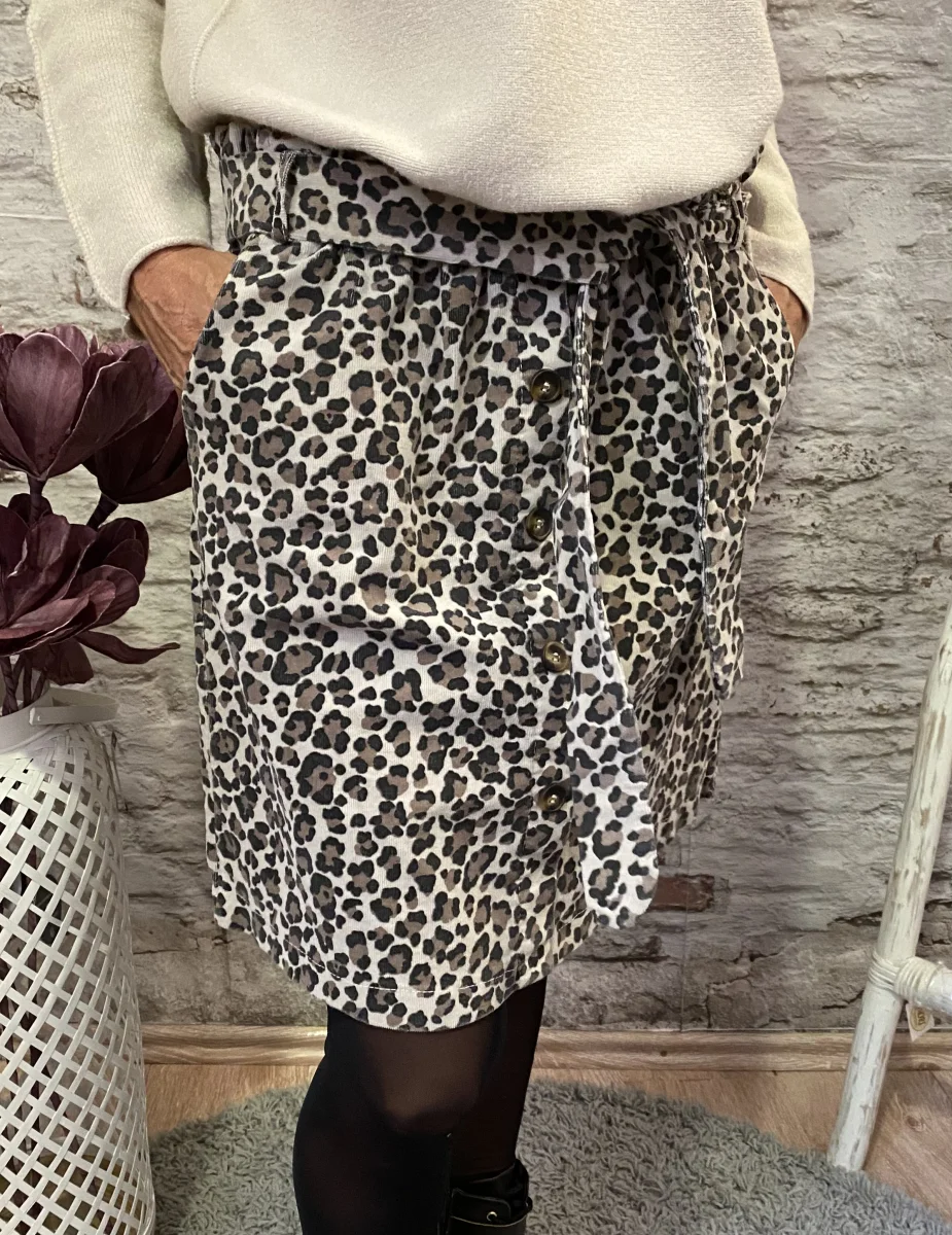 Jupe leopard velours | Jus de coco 