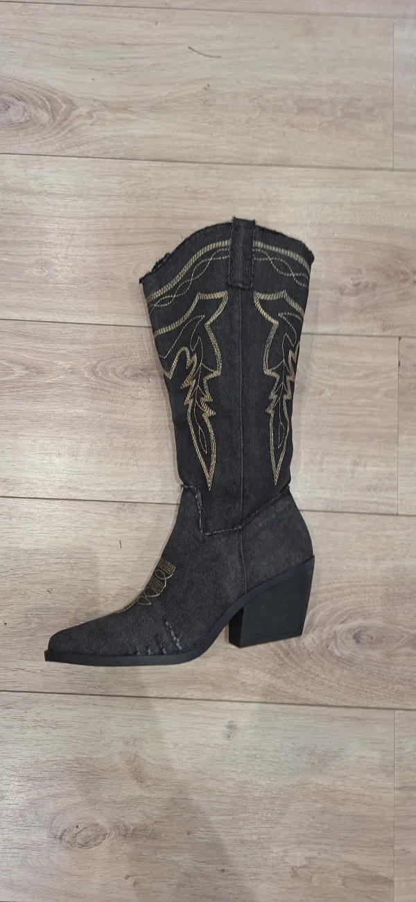 Santiag jeans noir | Rynalife