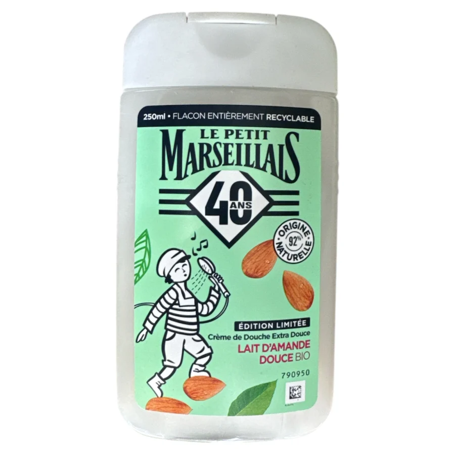 Lot de 3 flacons Le Petit Marseillais Crème de Douche Extra Douce Lait d'Amande Douce Bio ( 3 flacon de 250 ml ) | Miniprix