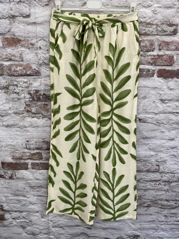 Pantalon fluide feuillage | Jus de coco 