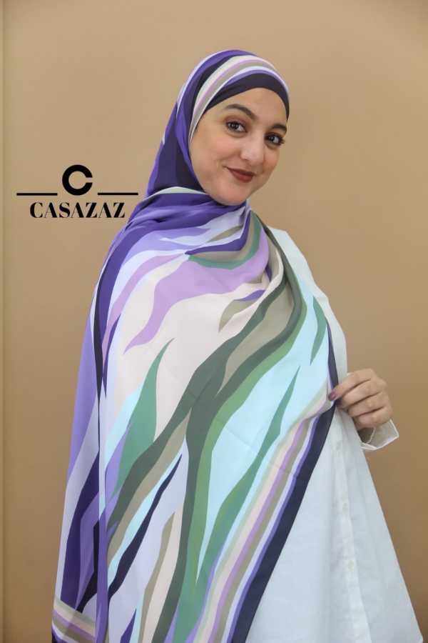 Chale en crepe Mauve | CasaZaz