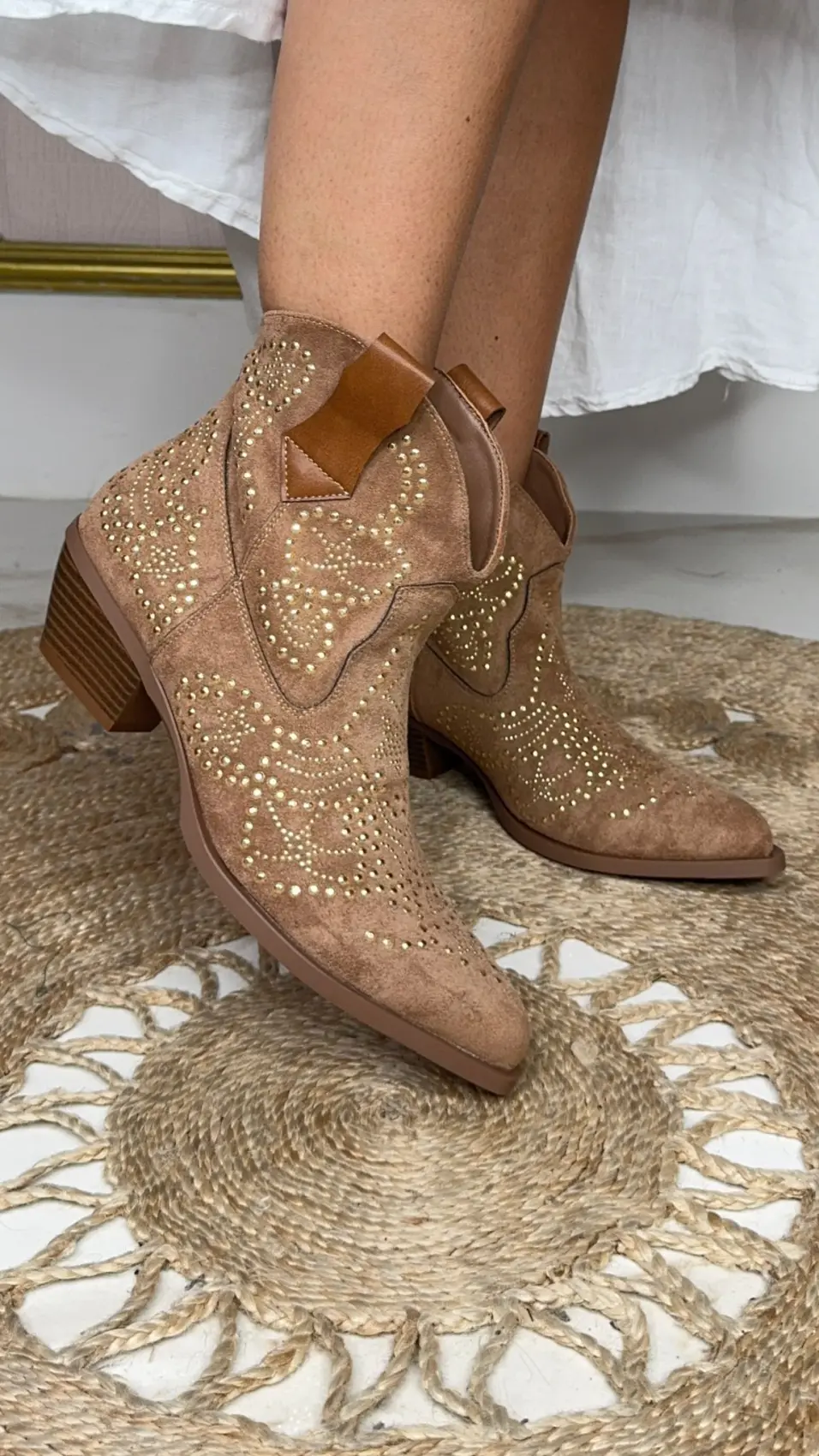 Scarpe Texani  corti  con strass  | ELIS MODA