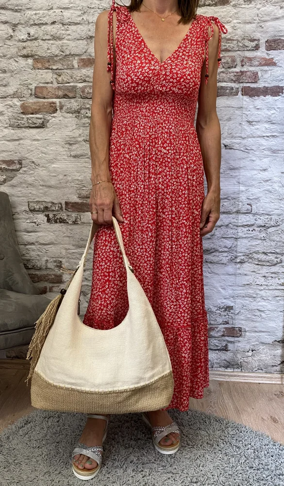 Robe longue fleurie | Jus de coco 