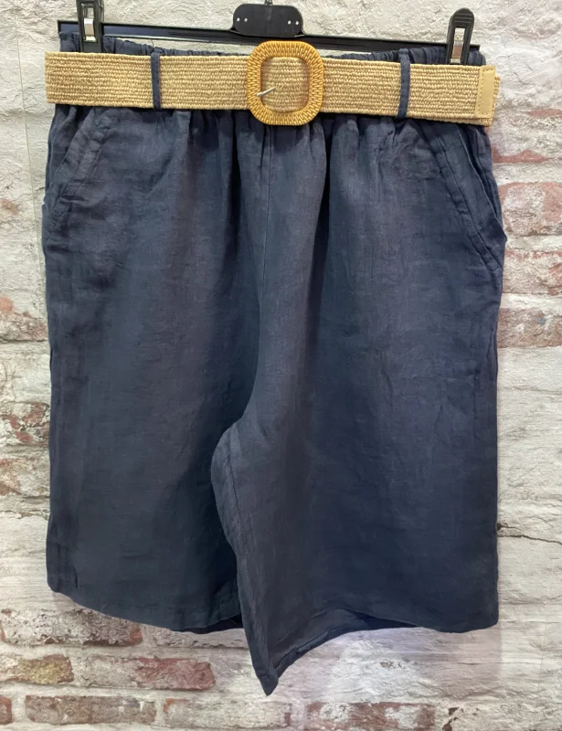 Bermuda lin avec ceinture | Jus de coco