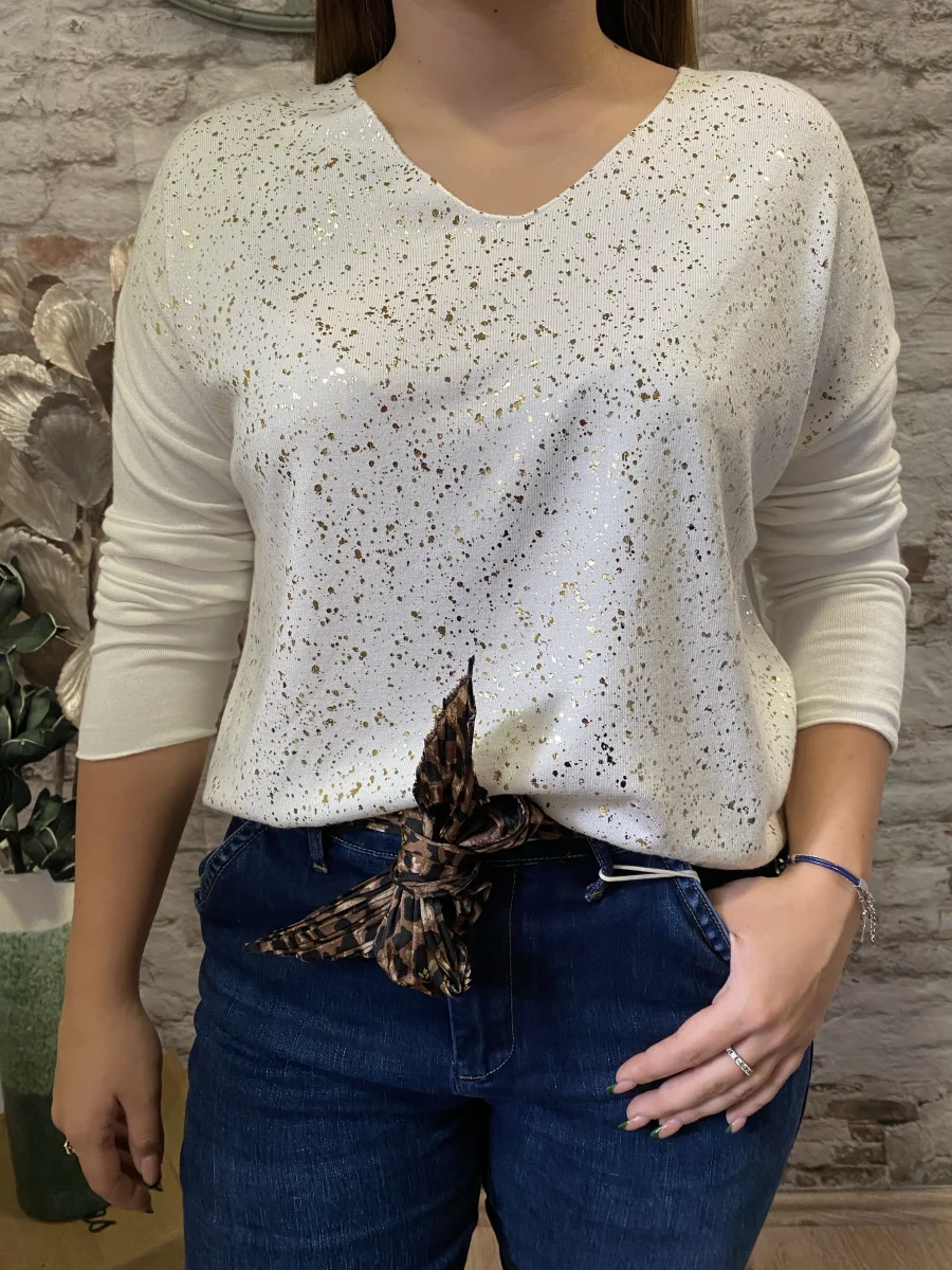 Pull fin brillant | Jus de coco 