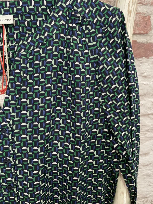 Chemise bamika bleu/vert | Jus de coco 