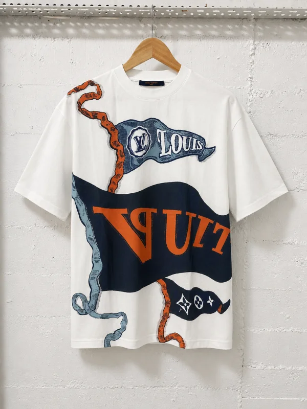 Louis Vuitton T-Shirt White Print Oversize | 