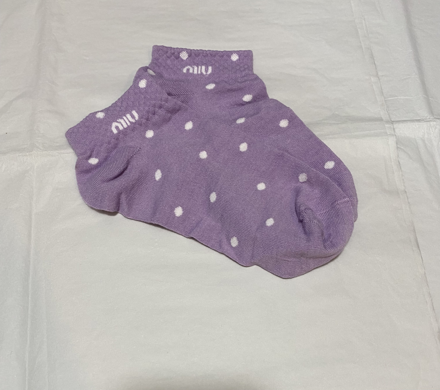 Miu Miu Women Sport Socks Purple | MASSIMOLUXURYOUTLET