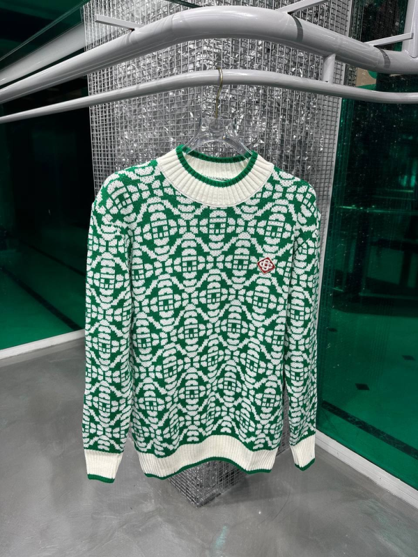 Casablanca Paris Pullover Knitwear Green | MASSIMOLUXURYOUTLET