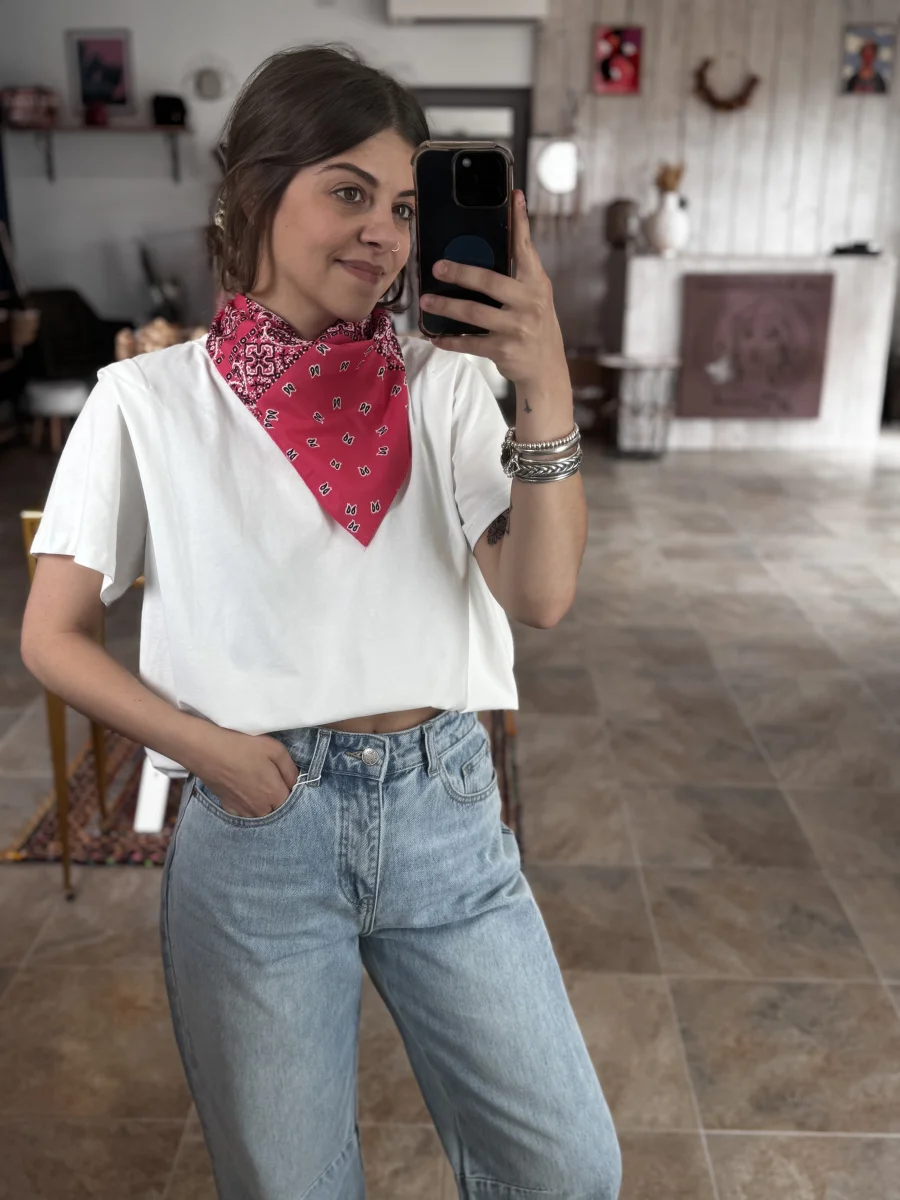 Tee-shirt BANDANA rose | Les bohemiennes Le Bouscat