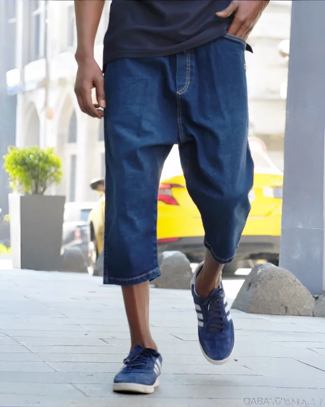 BERMUDA JEAN STRETCH HOMME BLEU BRUT – QABA’IL S25 | AMCOSMETIK