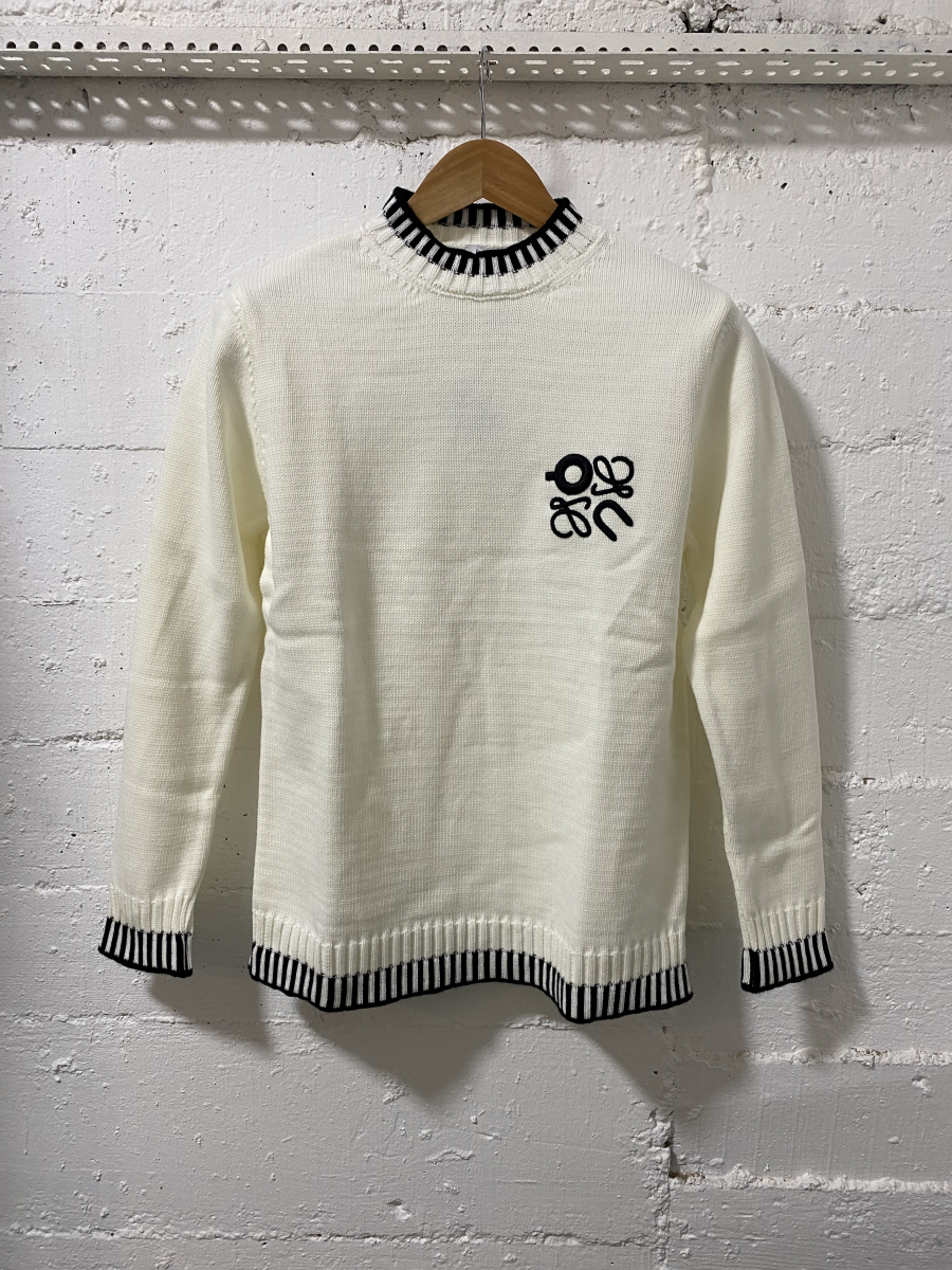 Loewe Cotton Sweater White | MASSIMOLUXURYOUTLET