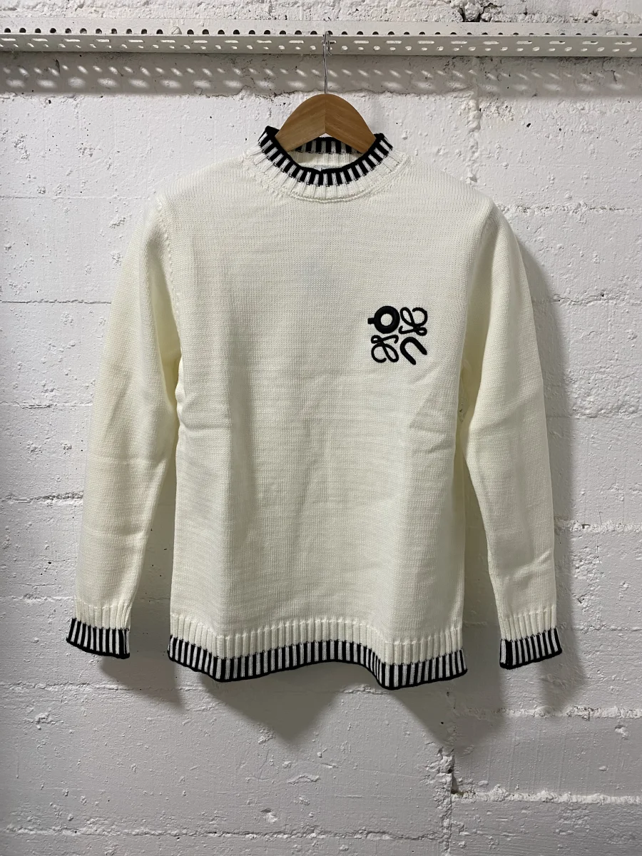 Loewe Cotton Sweater White | MASSIMOLUXURYOUTLET