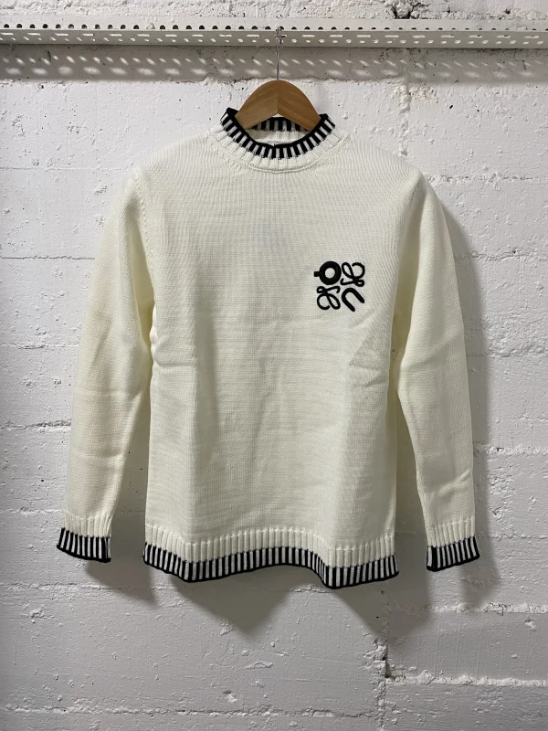 Loewe Cotton Sweater White | MASSIMOLUXURYOUTLET