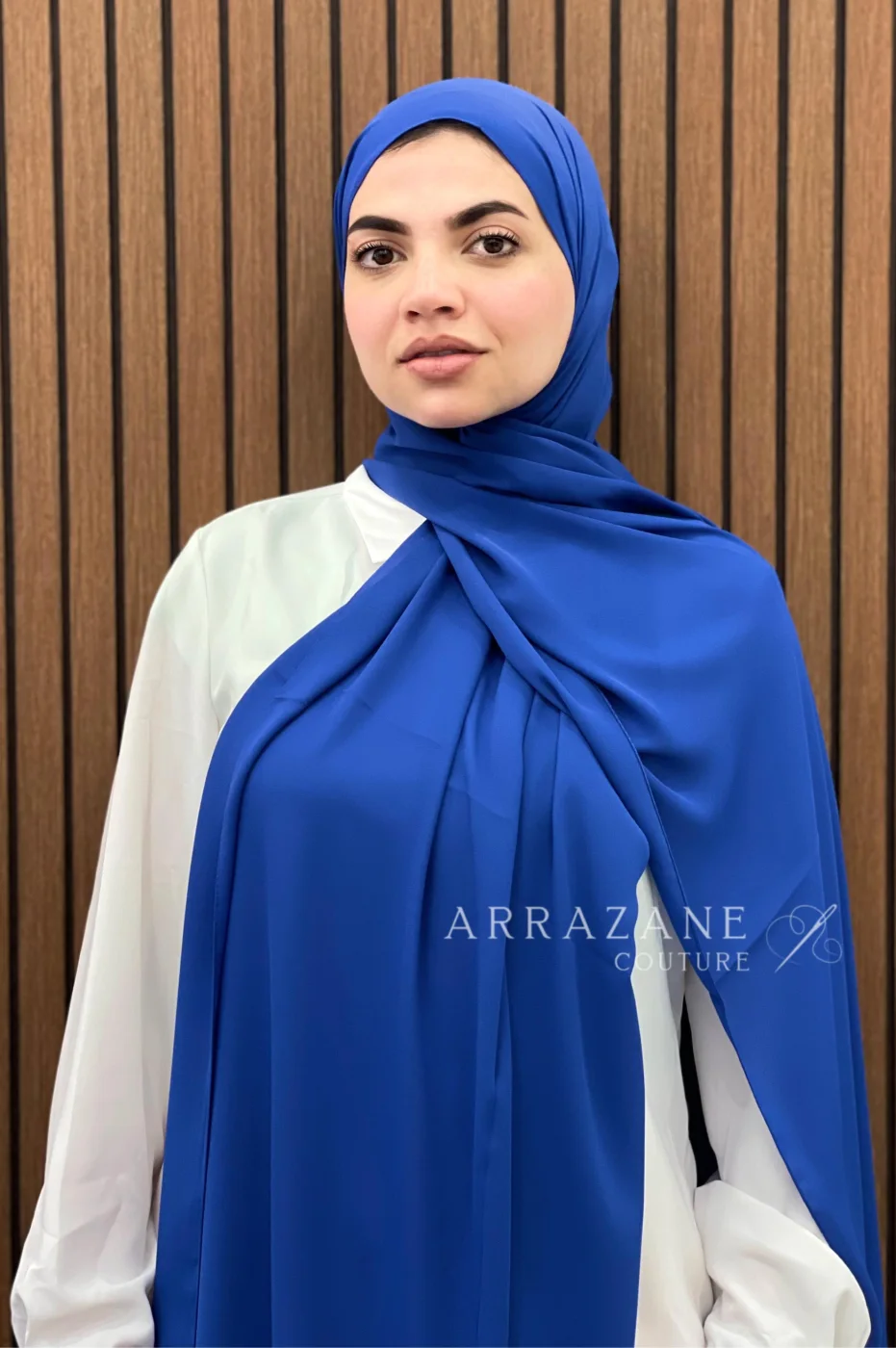 Châle Crêpe Uni Bleu Roi | CasaZaz