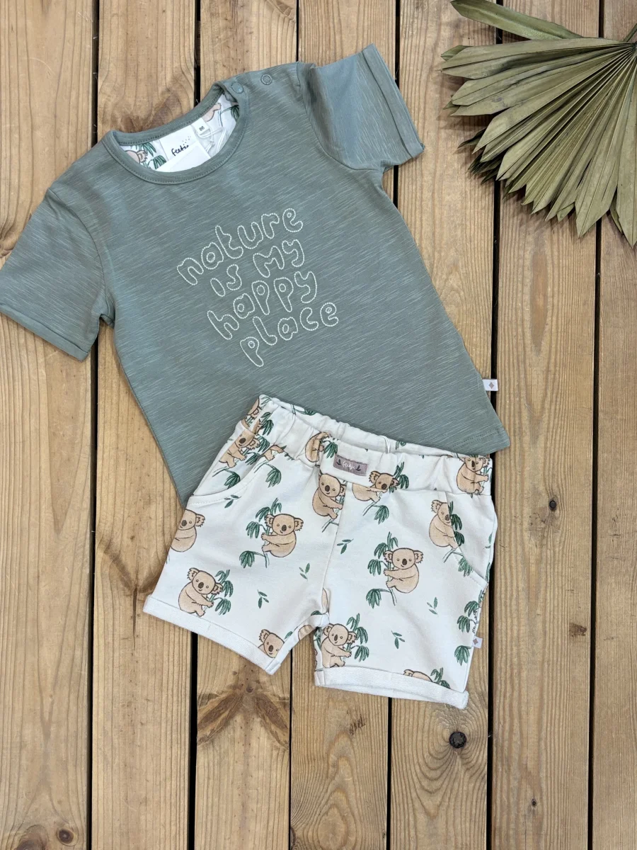 Tee nature vert Feetje | Lena in Love 
