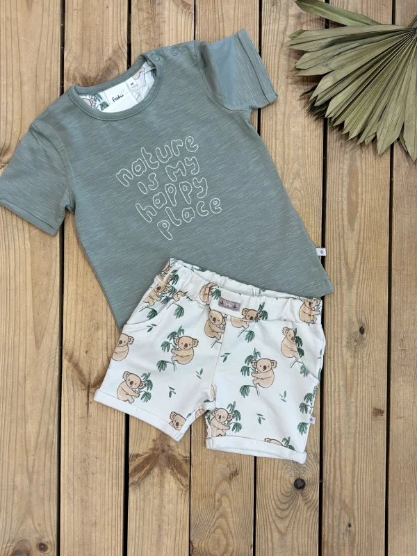 Tee nature vert Feetje | Lena in Love 