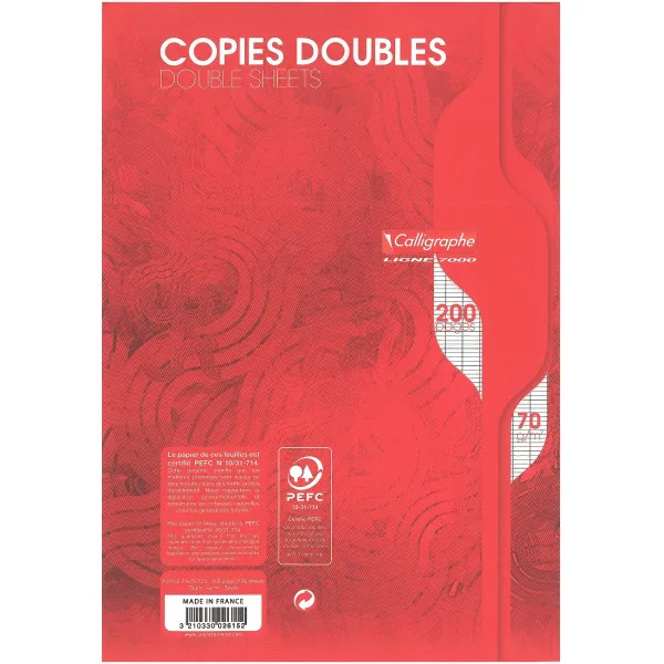 Copies doubles A4 grand carreau  | GX-IVOIRE SERVICE 