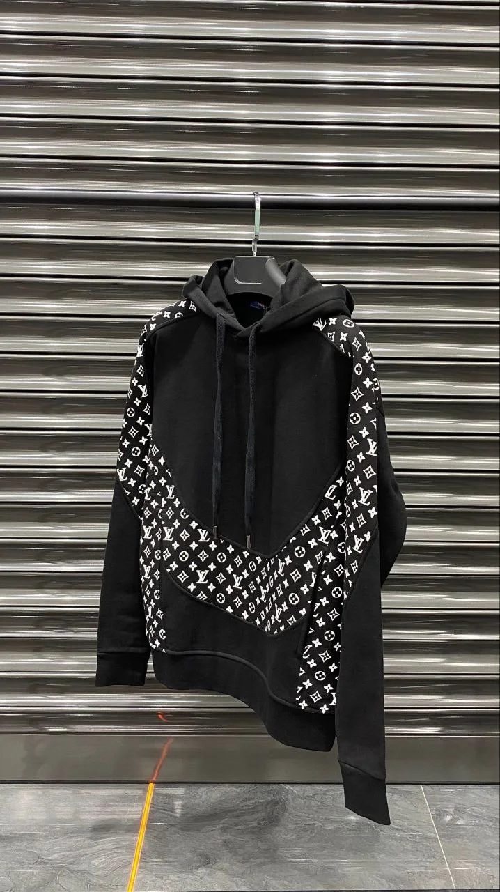 Louis Vuitton Monogram Hoodie Black  | MASSIMOLUXURYOUTLET
