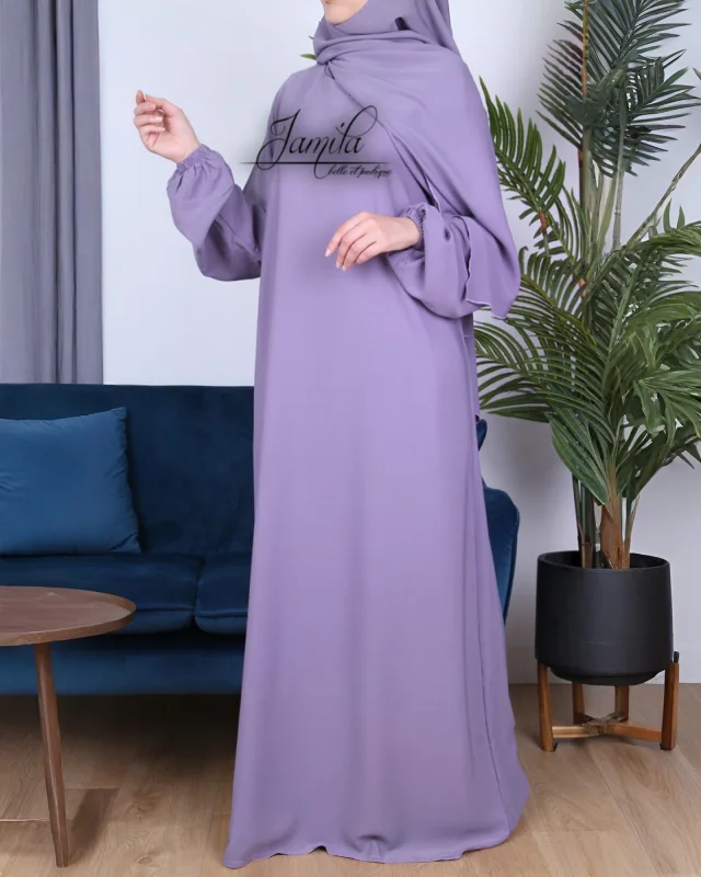 ABAYA AMPLE  LILAS – MICROFIBRE ROYALE LÉGÈRE | AMCOSMETIK