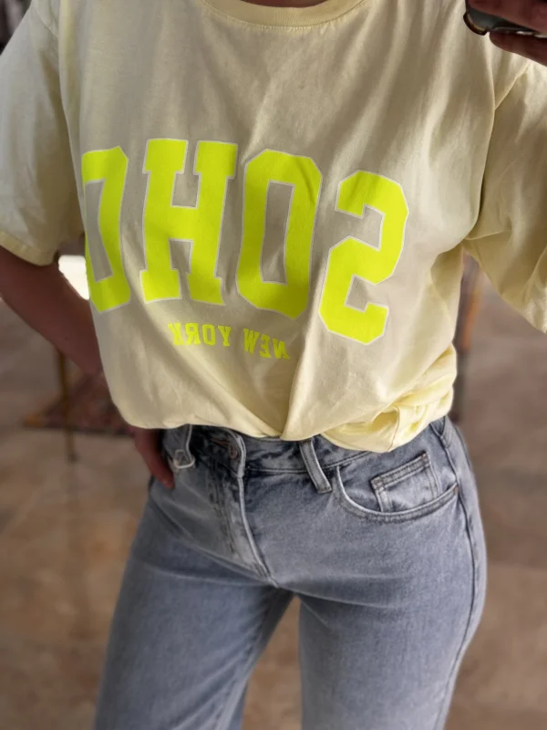 Tee-shirt SOHO jaune | Les bohemiennes Le Bouscat