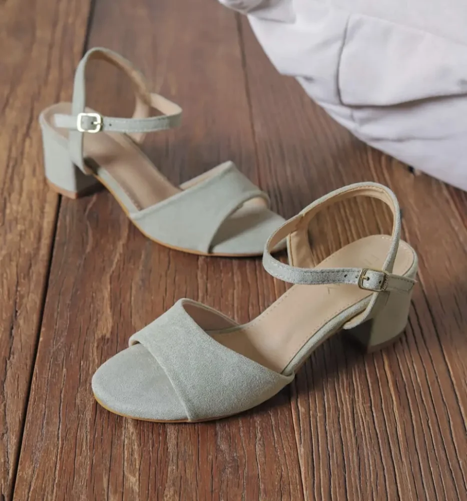 Escarpins vert sauge  | Jus de coco 