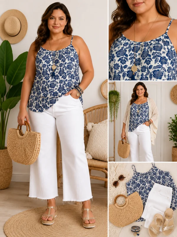 Top " marina " bleu 44 au 52 | Les Chics Filles by Sab