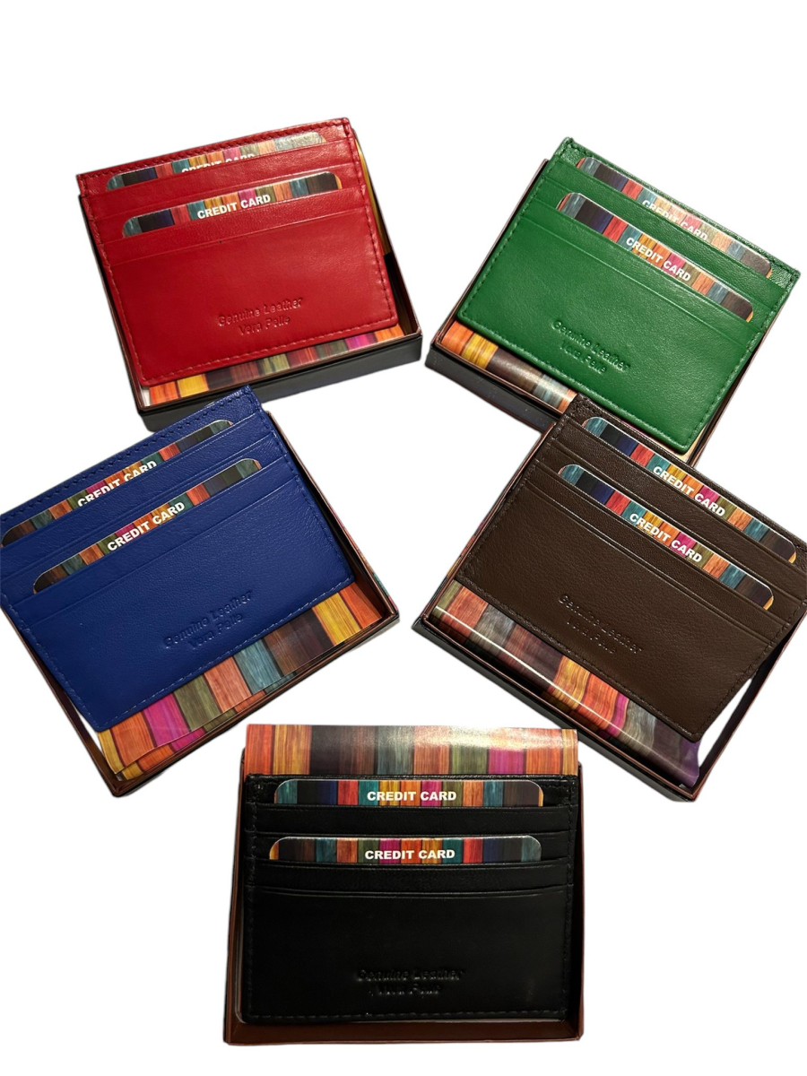 Porta Carte Tinta Unita in pelle | Carvin Bags