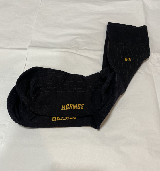 Hermes Paris Cotton Socks Black | MASSIMOLUXURYOUTLET
