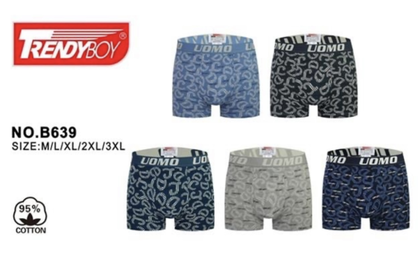 Lot de 4 Boxers B639 coton 95% spandex 5%.  | Equipement Mondial