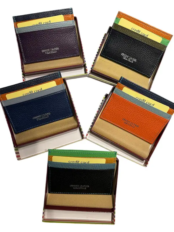 Porta carte  Tricolor in pelle | Carvin Bags