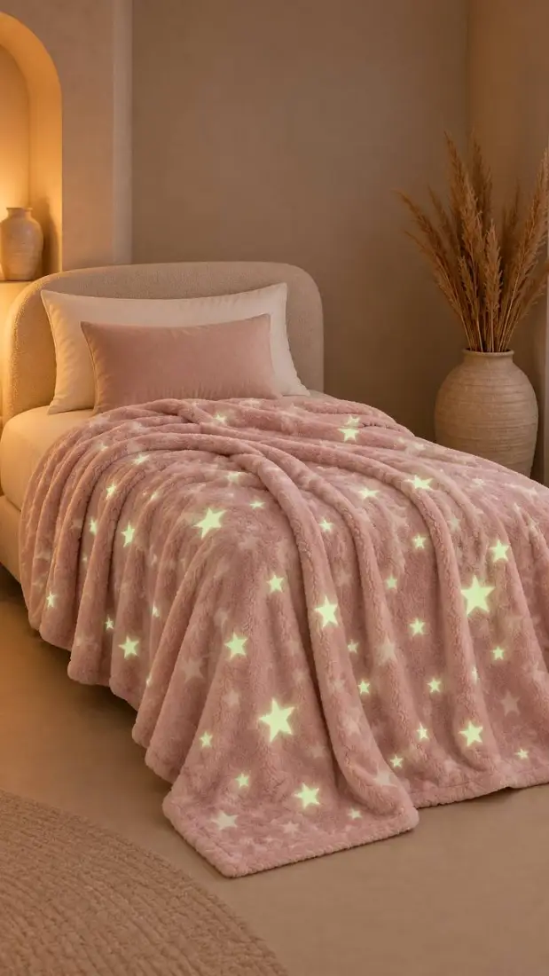 Manta Fofinha Estrelas Fluorescentes — 130x160cm | Bloom