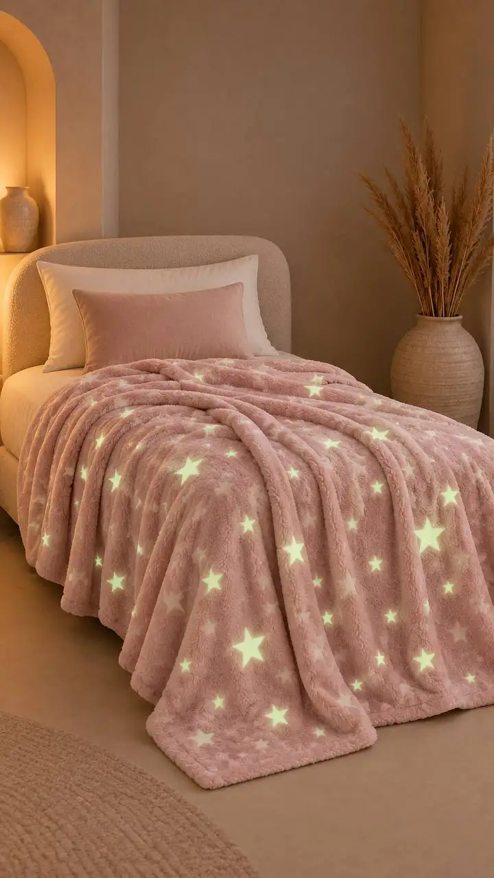 Manta Fofinha Estrelas Fluorescentes — 130x160cm | Bloom