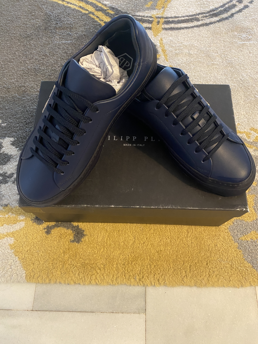 Phillip Plein Sneakers Navy Blue  | MASSIMOLUXURYOUTLET