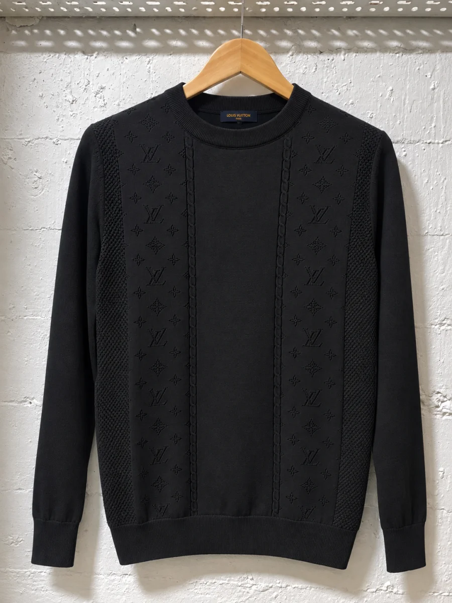 Louis Vuitton Monogram Knit Sweater Black | 