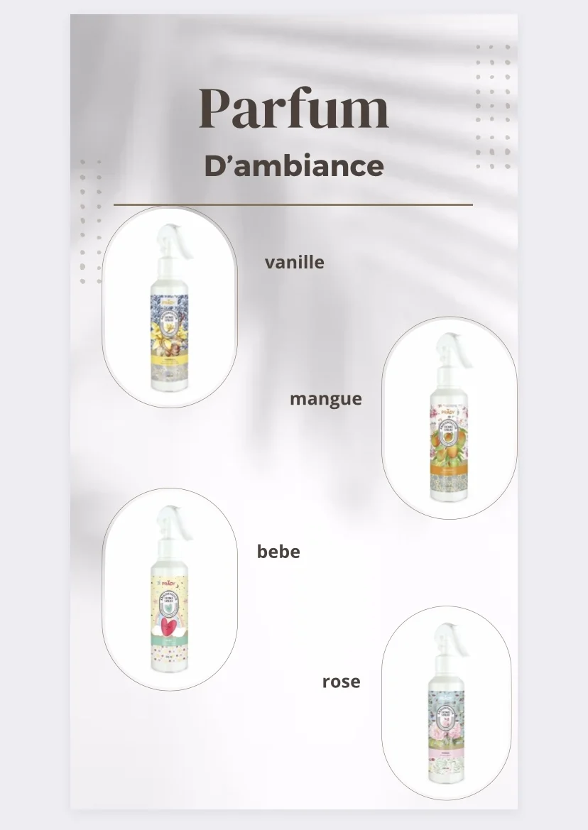 Spray ambiance vanille mangue bebe rose  | Prestige fragrance 
