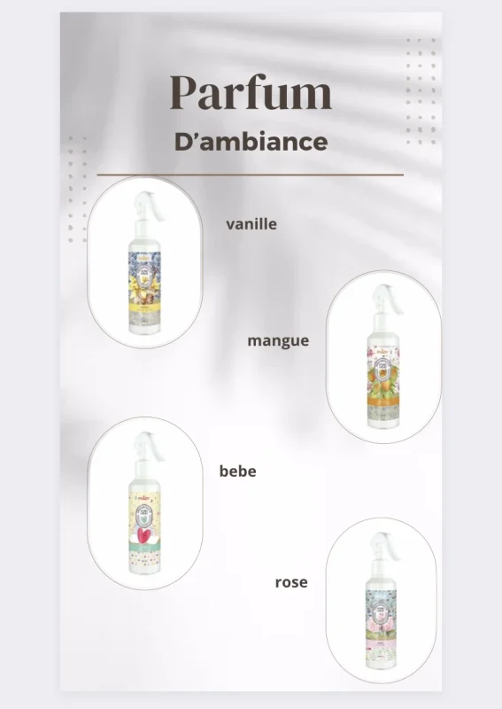 Spray ambiance vanille mangue bebe rose  | Prestige fragrance 