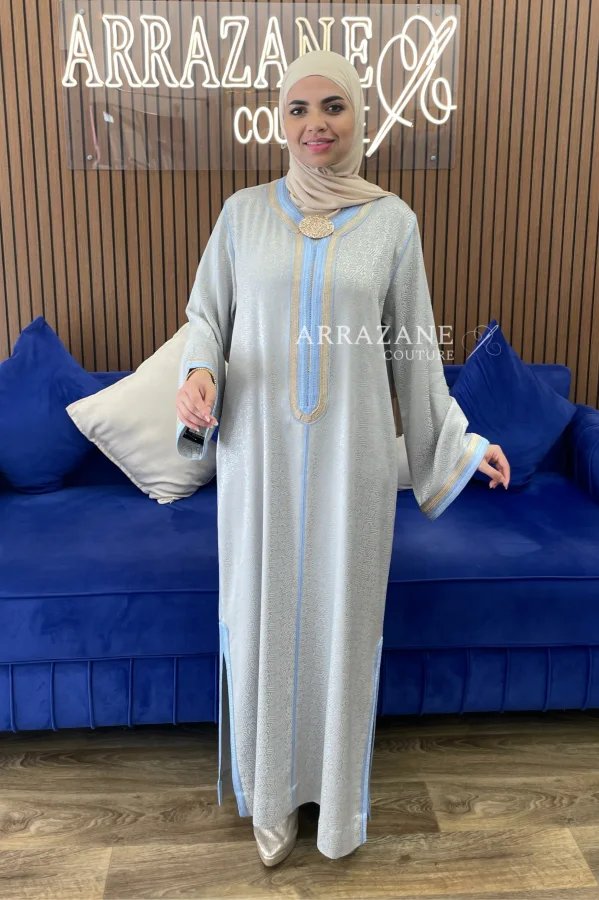 Caftan kamkha bleu ciel derss | CasaZaz