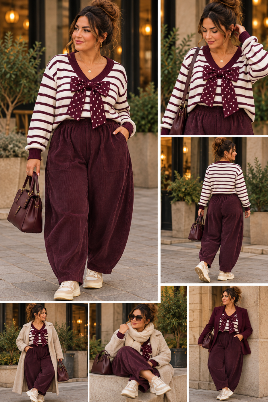 Pull " colette" bordeaux 38 au 48/50 | Les Chics Filles by Sab