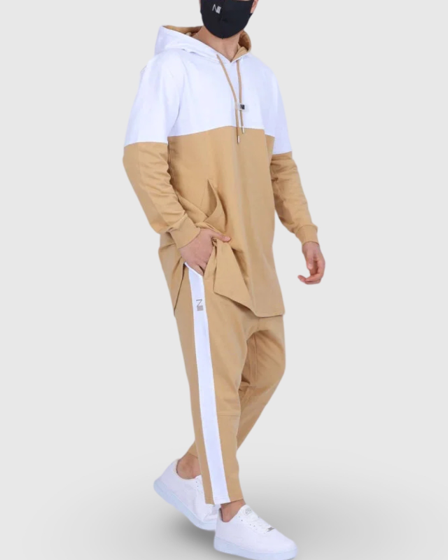 ENSEMBLE K.RISMATIK - SWEAT CAPUCHE ET SAROUAL - BEIGE - N3 - NA3IM - NIII - NEW 2022 | AMCOSMETIK