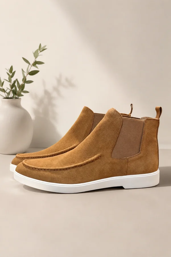 Bota Masculina Chelsea Riviera em Camurça Camel Cod.920 | definne