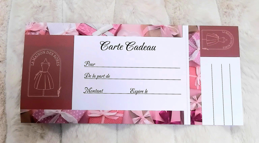 Chèque cadeau "Robe de bal"  | La maison des robes 