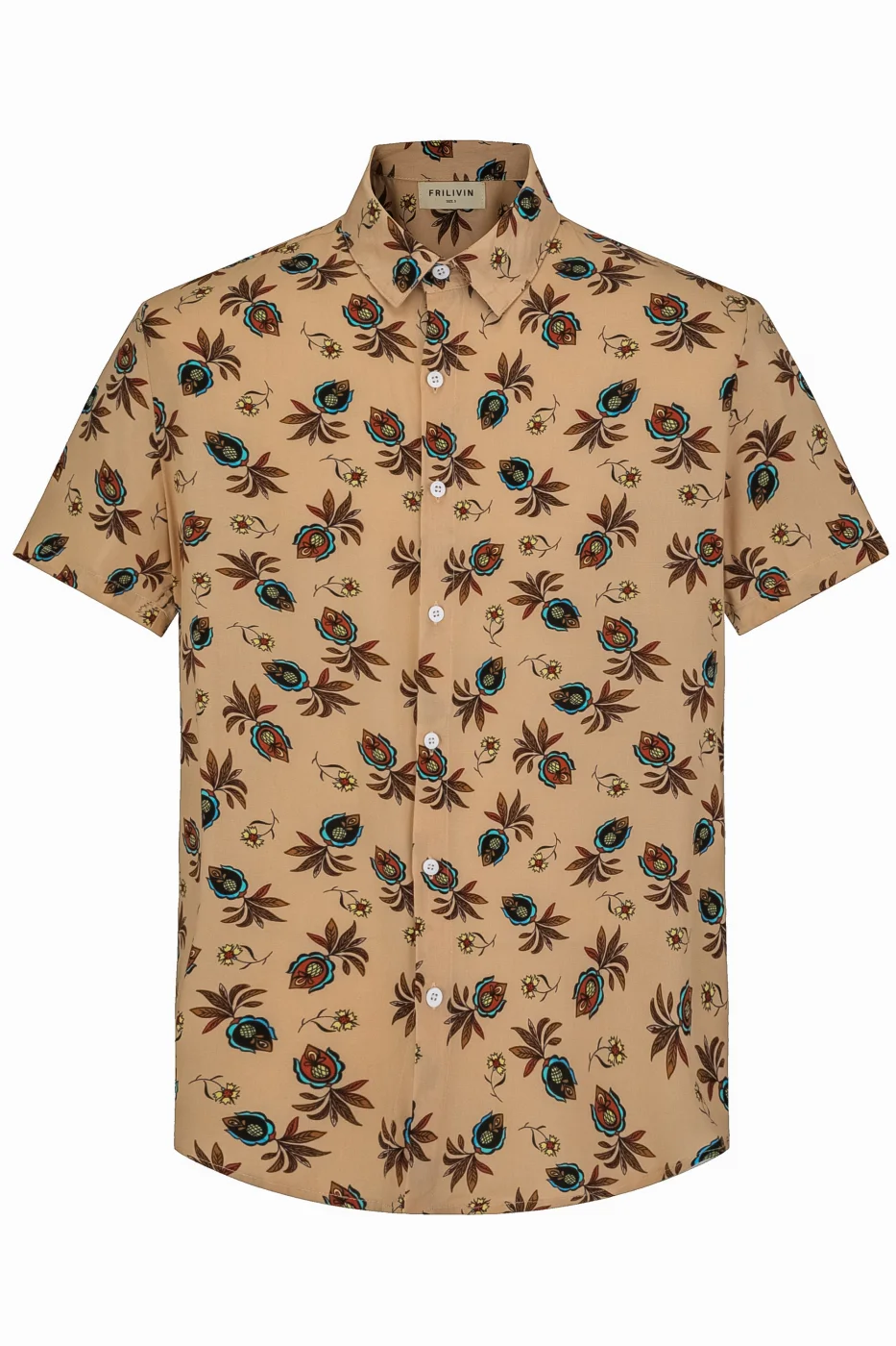 Camisa Havaiana Vintage Nude Flower | Definne