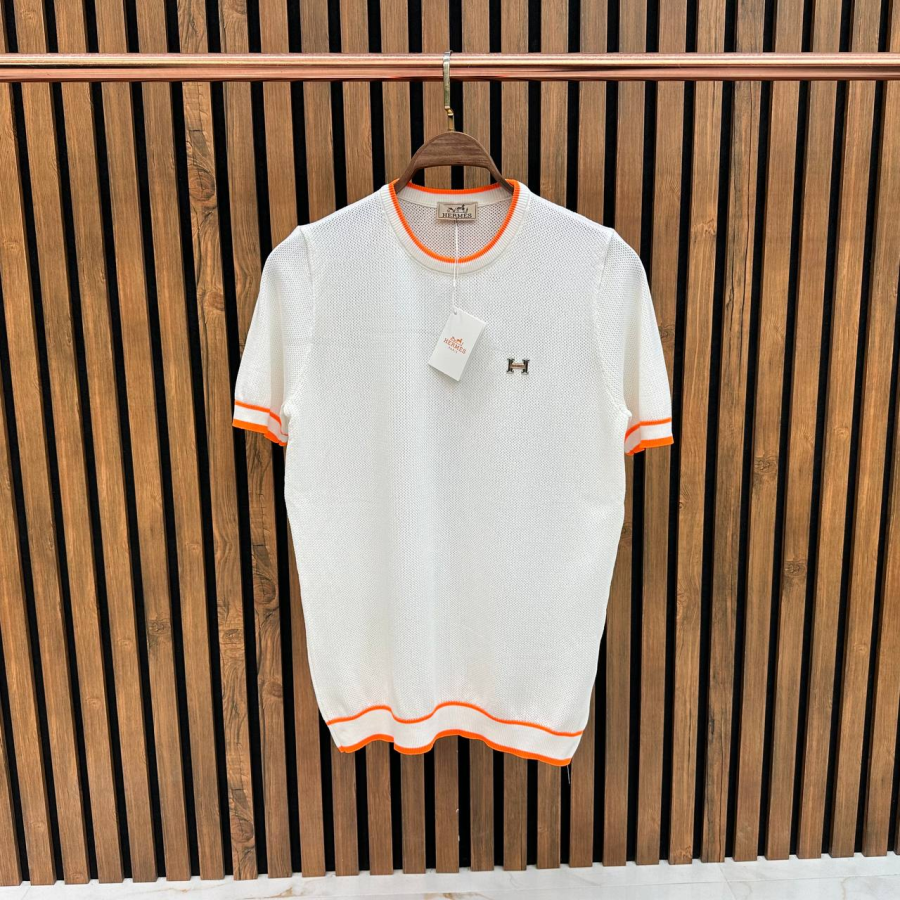 Hermes Paris T-Shirt Knitwear Ecru  | MASSIMOLUXURYOUTLET