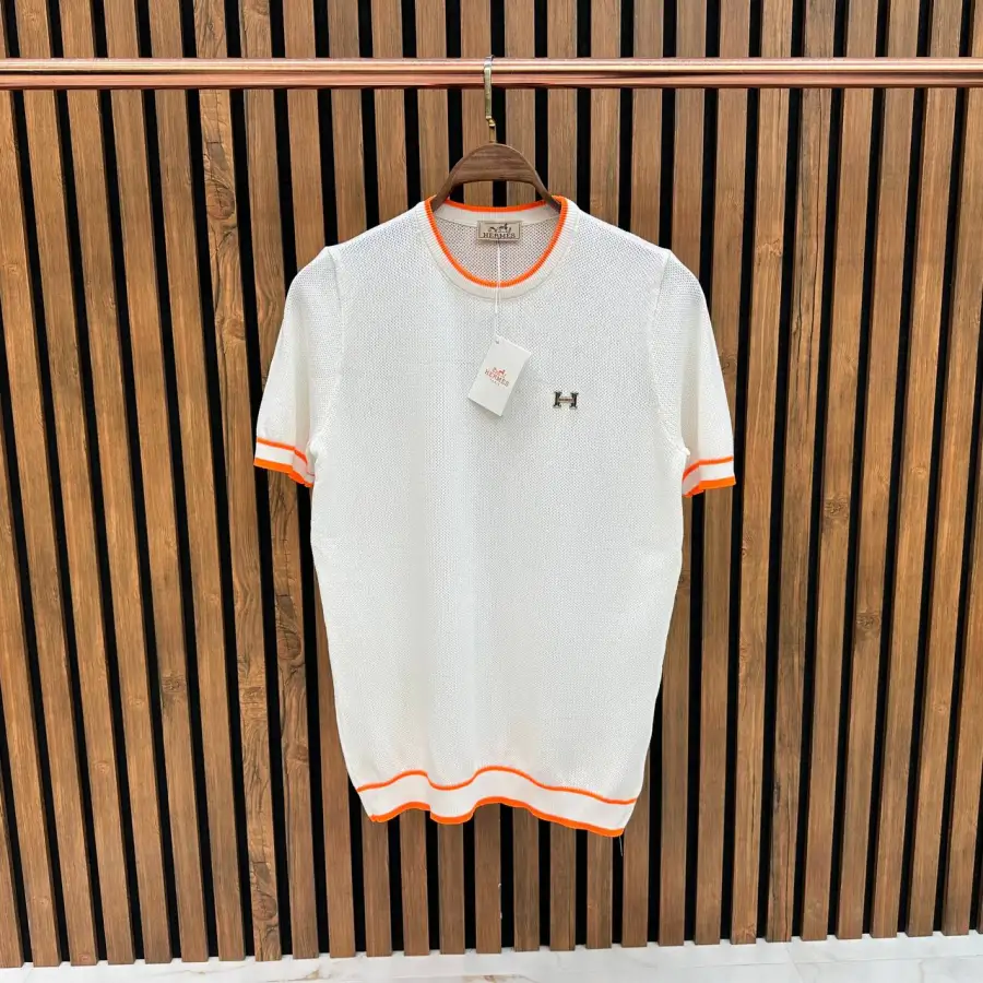 Hermes Paris T-Shirt Knitwear Ecru  | MASSIMOLUXURYOUTLET