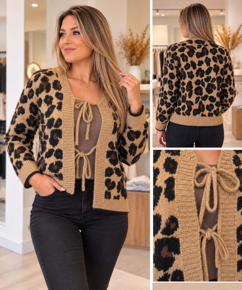 gilet leopard | Boutique Manon création