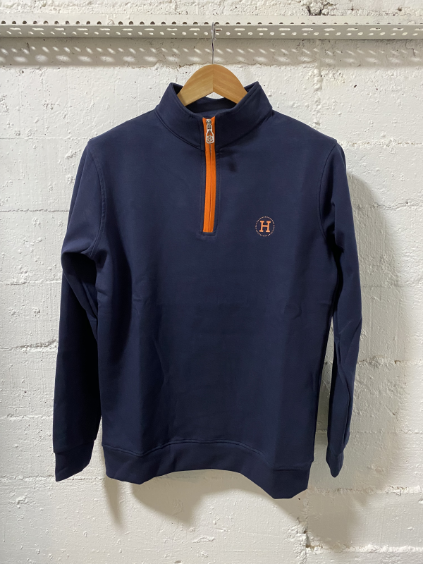 Hermes Paris Cotton Zip Up Sweater Blue  | MASSIMOLUXURYOUTLET