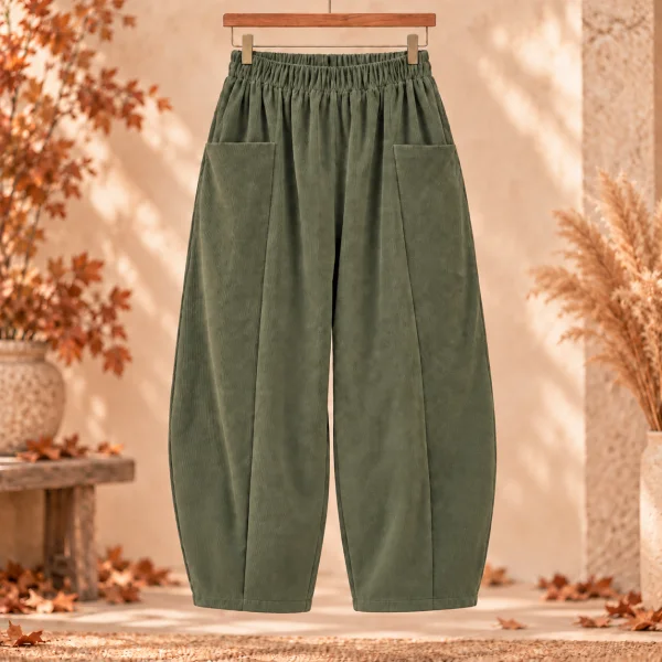 Pantalon barrel " ambre" kaki 38 au 46/48 | Les Chics Filles by Sab